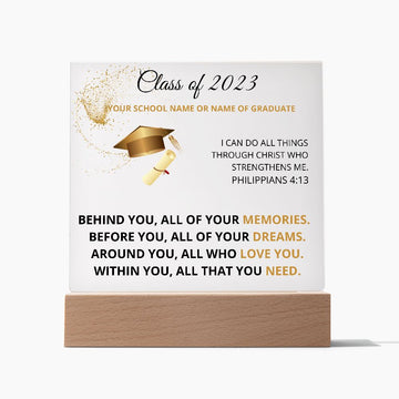 Class of 2023 | Personalized Acrylic Plaque with LED base