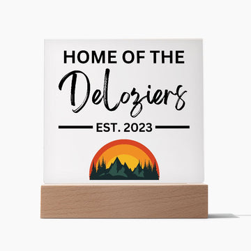 Sunset | Custom Sign | Acrylic Plaque with LED Base - AS