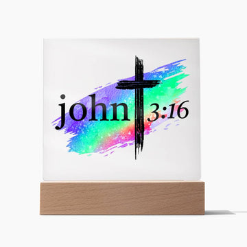 Printed Acrylic Plaque - John 3 16