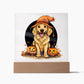 Funny Halloween Decor Indoor | Acrylic LED Night Light | Dog Pumpkin  Golden Retriever