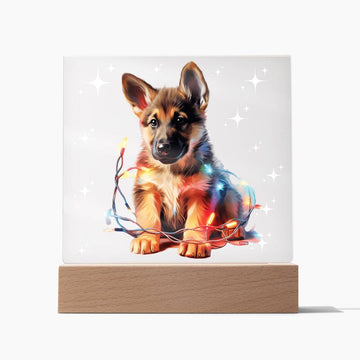 German Shepherd Christmas Night Light