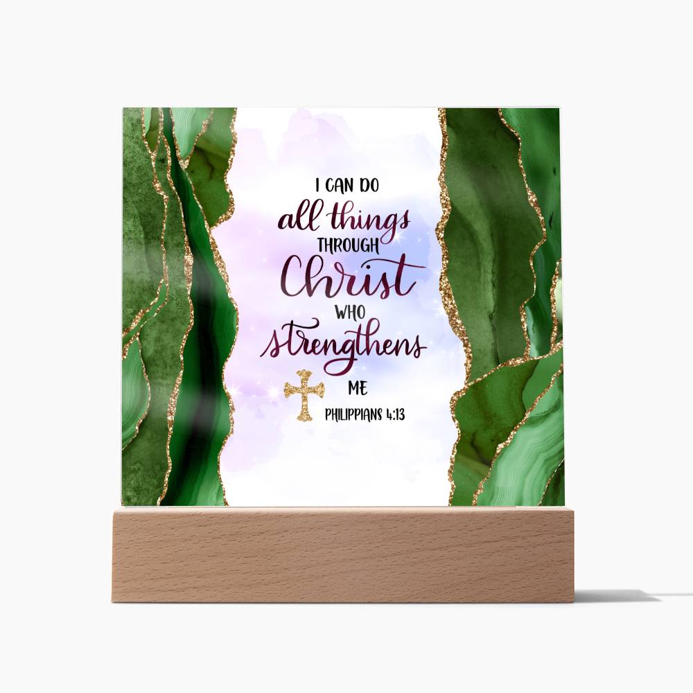 Printed Acrylic Plaque - I can do all things
