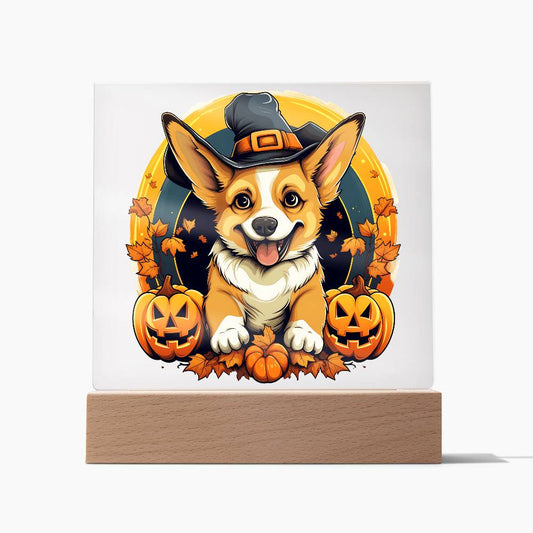 Pembroke Welsh Corgi Dog | Halloween Decor Indoor | LED Night Light