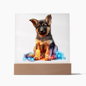 German Shepherd Christmas Night Light