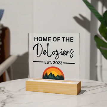 Sunset | Custom Sign | Acrylic Plaque with LED Base - AS