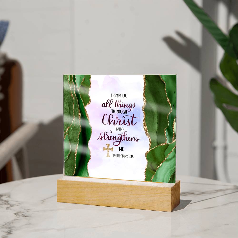 Printed Acrylic Plaque - I can do all things