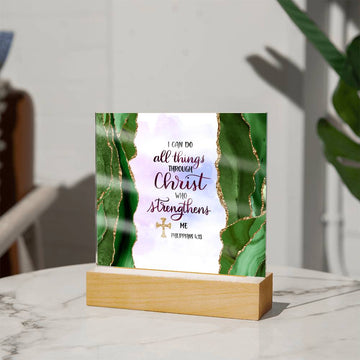 Printed Acrylic Plaque - I can do all things