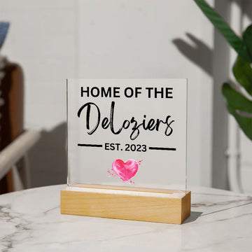 Heart | Custom Sign | Acrylic Plaque with LED Base - AS