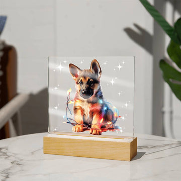 German Shepherd Christmas Night Light