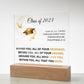 Class of 2023 | Acyrylic Plaque with LED Base | Graduation Gift for Her High School College