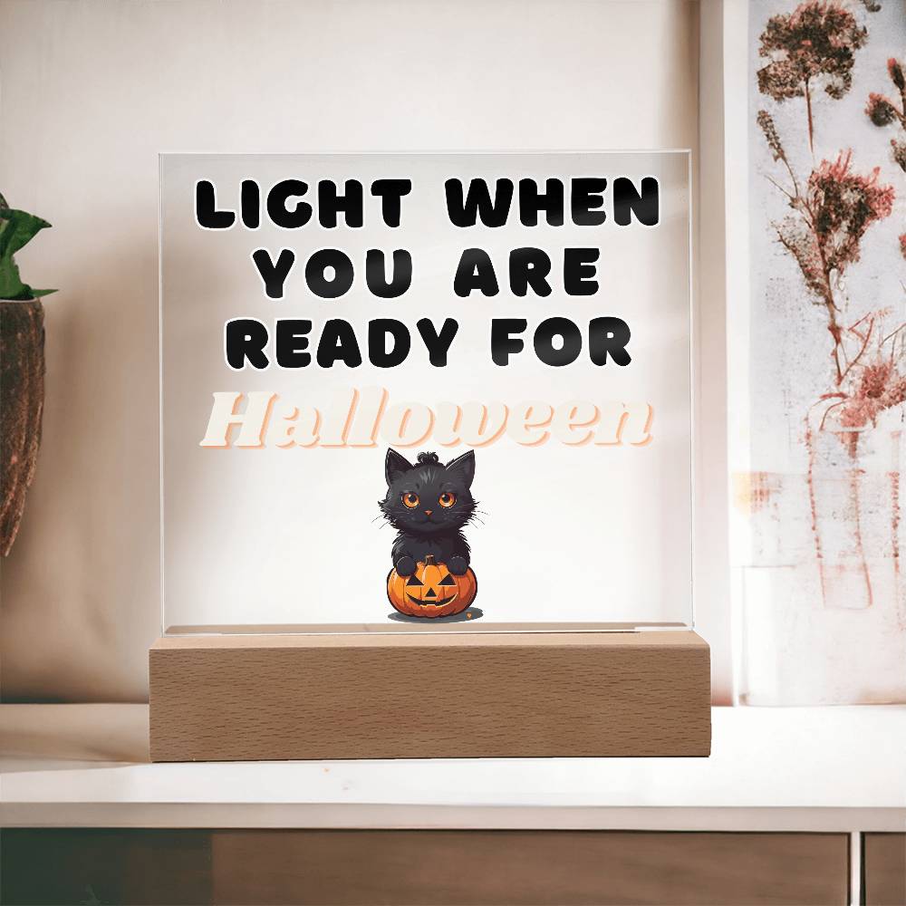 Halloween Decor Indoor | LED Night Light | Acrylic Plaque