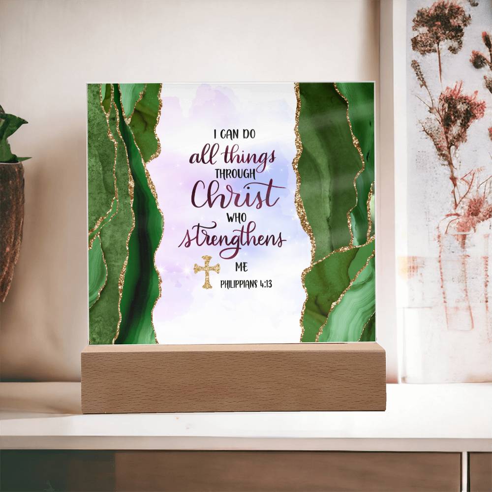 Printed Acrylic Plaque - I can do all things