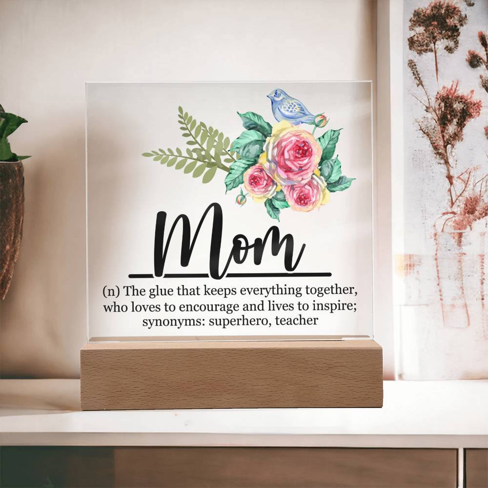 Mom Acrylic Plaque | Mom Definition | Mothers Day Gift