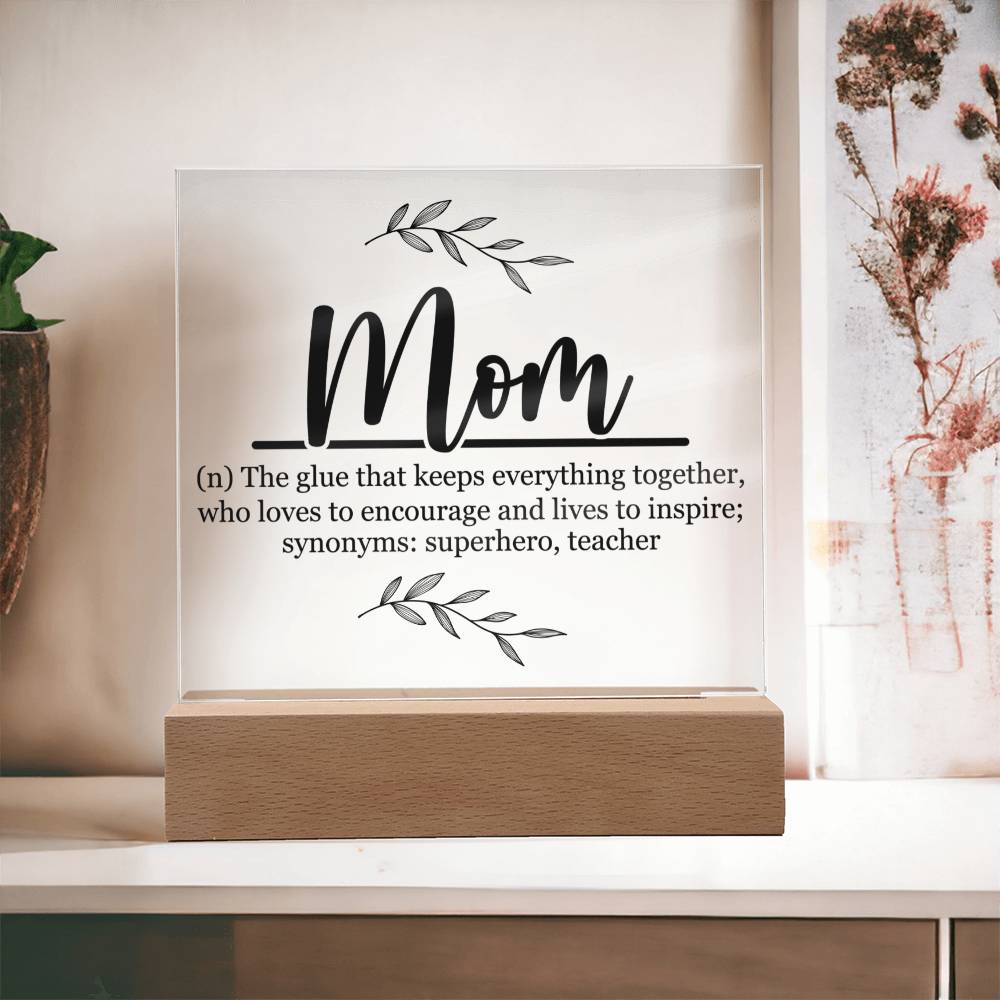 Mom Acrylic Plaque | Mom Definition | Mothers Day Gift