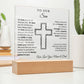 To Our Son - We Believe in You -  Printed Square Acrylic Plaque