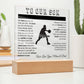 To Our Son - We Believe in You - Printed Acrylic Sign - Basketball Player