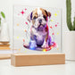 Bulldog Christmas Night Light, Christmas Decor Indoor