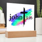 Printed Acrylic plaque - John 3:16