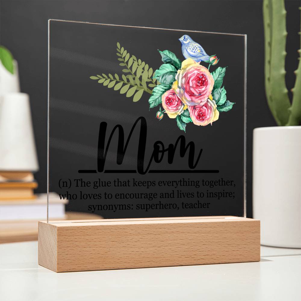 Mom Acrylic Plaque | Mom Definition | Mothers Day Gift