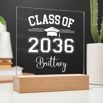 Class of 2036 |  Printed Acrylic LED Plaque - artwork swapper