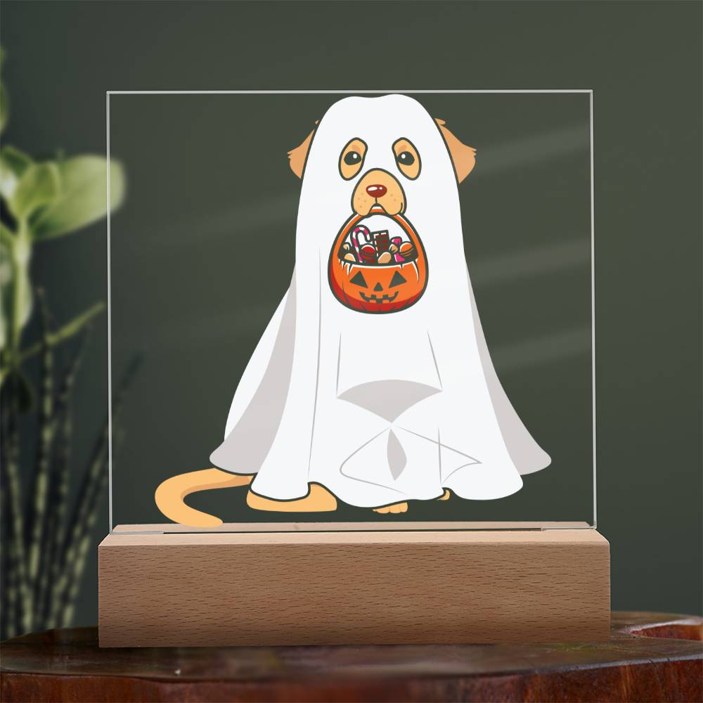 Golden Retriever Ghost | Funny Halloween Decor Indoor | Night Light