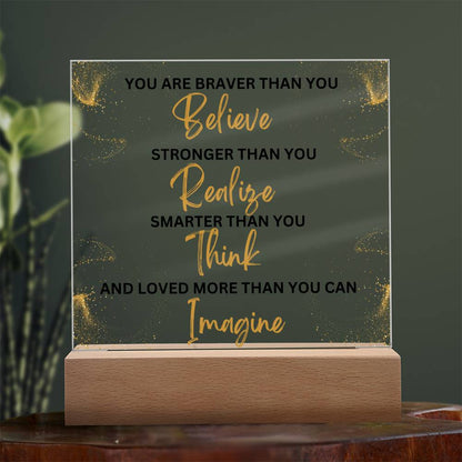 Encouragement Gift | Acrylic Plaque with LED Base