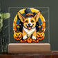 Pembroke Welsh Corgi Dog | Halloween Decor Indoor | LED Night Light