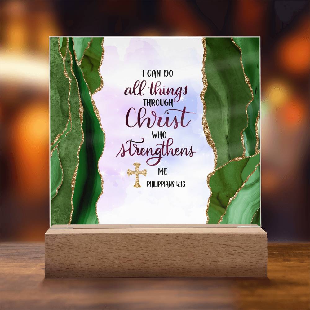 Printed Acrylic Plaque - I can do all things
