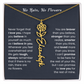 No Rain No Flowers | Birth Flower Name Necklace, Message Card and Gift Box
