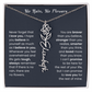 No Rain No Flowers | Birth Flower Name Necklace, Message Card and Gift Box