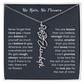 No Rain No Flowers | Birth Flower Name Necklace, Message Card and Gift Box