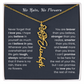 No Rain No Flowers | Birth Flower Name Necklace, Message Card and Gift Box
