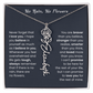 No Rain No Flowers | Birth Flower Name Necklace, Message Card and Gift Box