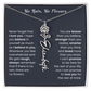 No Rain No Flowers | Birth Flower Name Necklace, Message Card and Gift Box