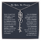 No Rain No Flowers | Birth Flower Name Necklace, Message Card and Gift Box