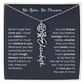 No Rain No Flowers | Birth Flower Name Necklace, Message Card and Gift Box