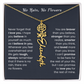 No Rain No Flowers | Birth Flower Name Necklace, Message Card and Gift Box