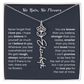 No Rain No Flowers | Birth Flower Name Necklace, Message Card and Gift Box