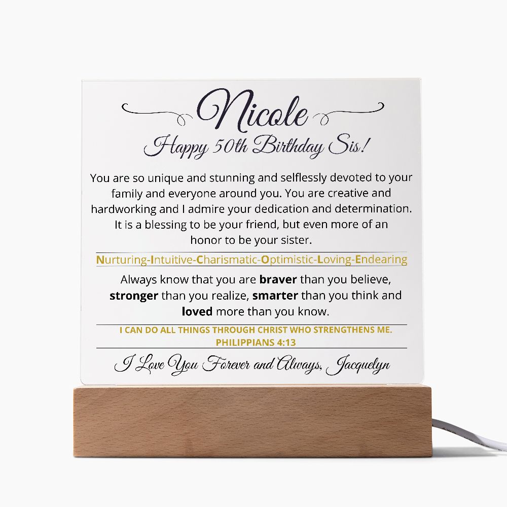 Custom - Happy Birthday Nicole