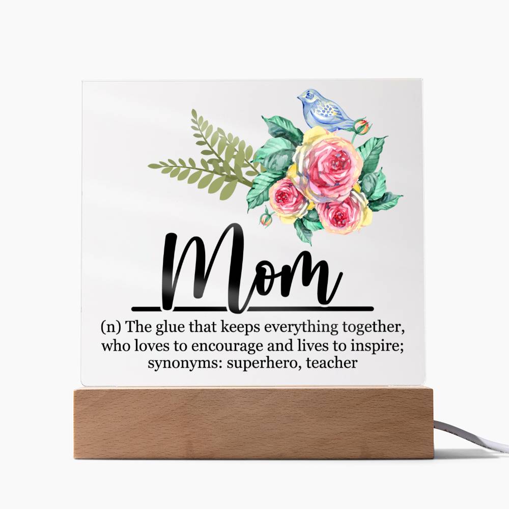 Mom Acrylic Plaque | Mom Definition | Mothers Day Gift