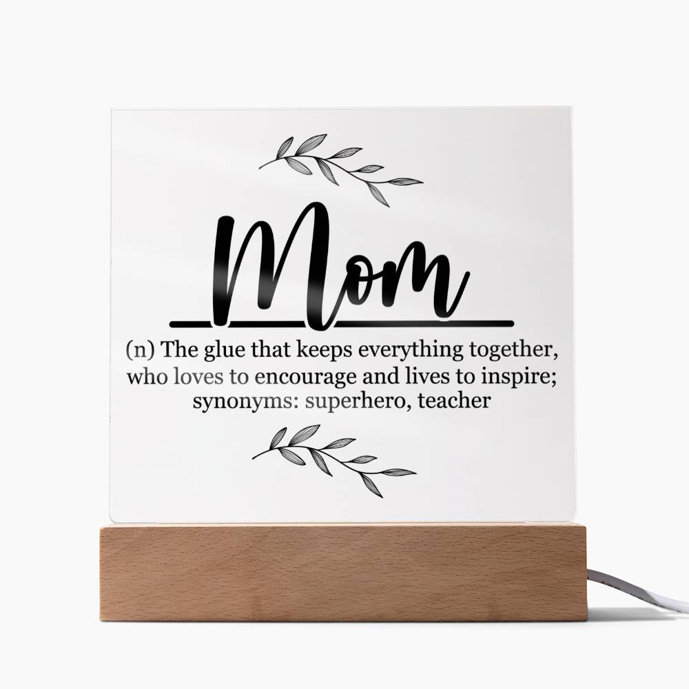 Mom Acrylic Plaque | Mom Definition | Mothers Day Gift