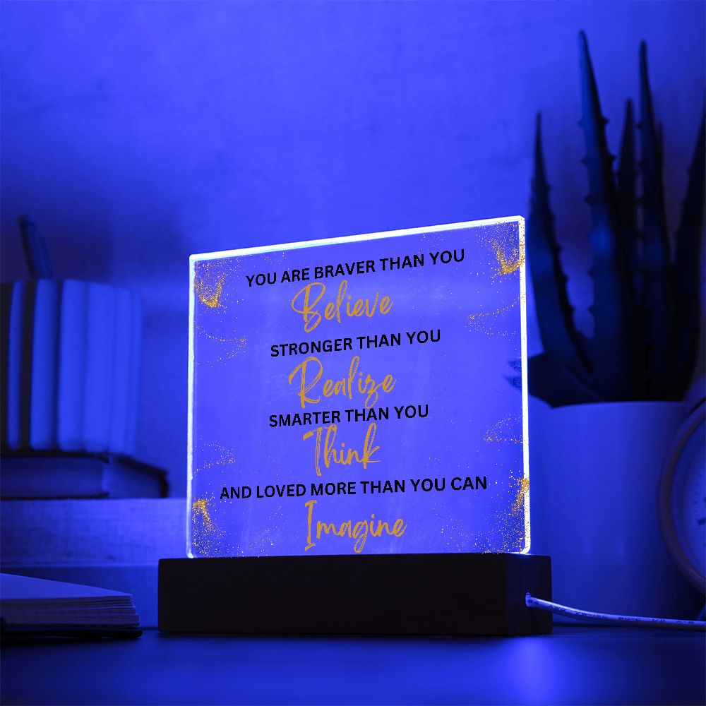 Encouragement Gift | Acrylic Plaque with LED Base