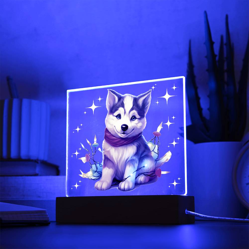 Christmas Night Light, Husky Gift, Christmas Decor Indoor