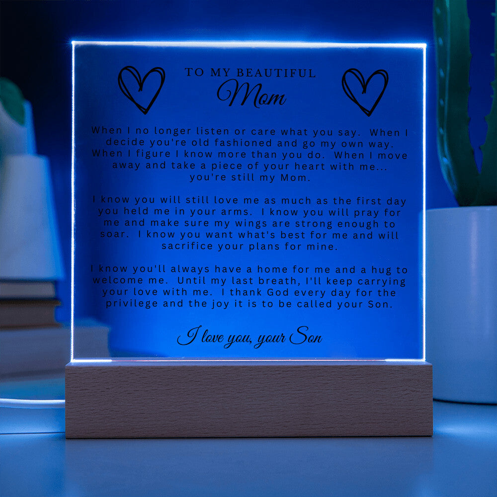 To My Beautiful Mom from Son