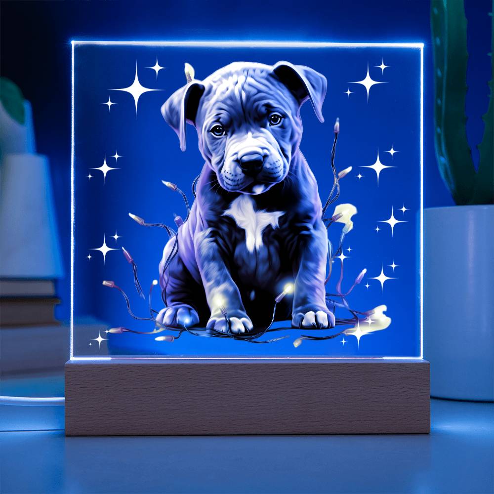 Pitbull Christmas Night Light