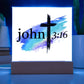 Printed Acrylic plaque - John 3:16