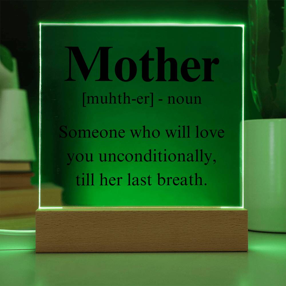 Mom Acrylic Plaque | Mom Definition | Mothers Day Gift