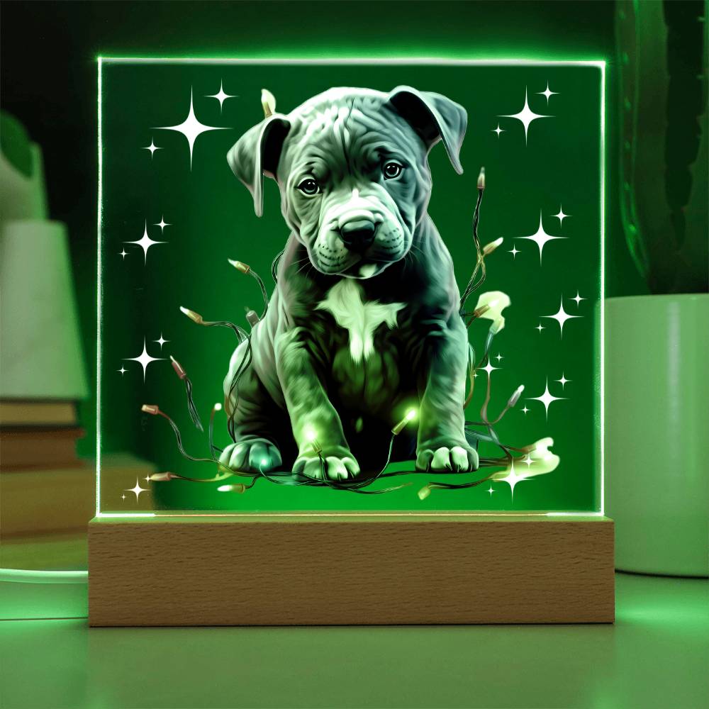 Pitbull Christmas Night Light