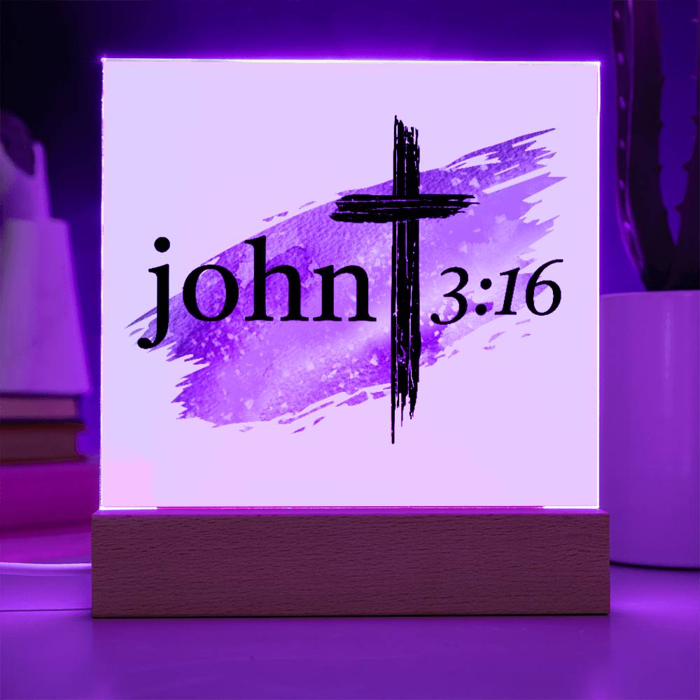 Printed Acrylic plaque - John 3:16