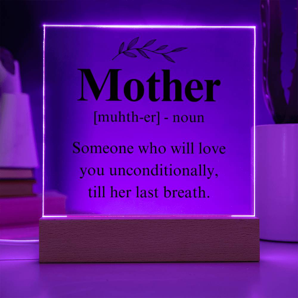 Mom Acrylic Plaque | Mom Definition | Mothers Day Gift